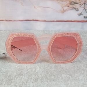 🛍️ 🍒 Sunny Daze Pink Glitter Sunglasses